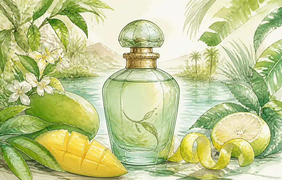 Hermes Un Jardin sur le Nil 보틀 일러스트